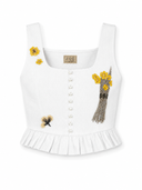 Capri linen bustier