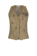 JULES woollen silk linen vest