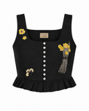 Capri linen bustier
