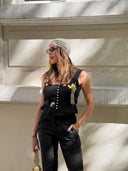 Capri linen bustier