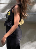 Capri linen bustier