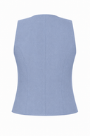 CLARA linen vest in black