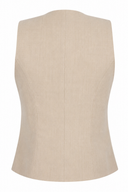 CLARA linen vest in black