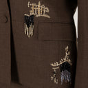 NIKA woollen blazer in marron