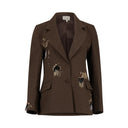 NIKA woollen blazer in marron