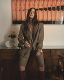 ANNA woollen suit in marron