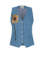 SARA linen vest in denim